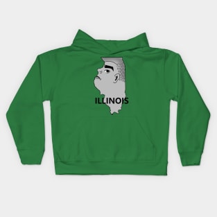 A funny map of Illinois 2 Kids Hoodie